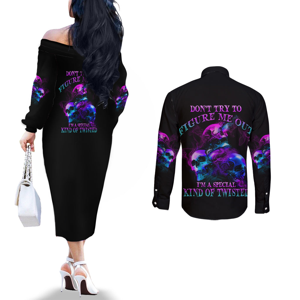 dont-try-to-figure-me-out-couples-matching-off-the-shoulder-long-sleeve-dress-and-long-sleeve-button-shirt