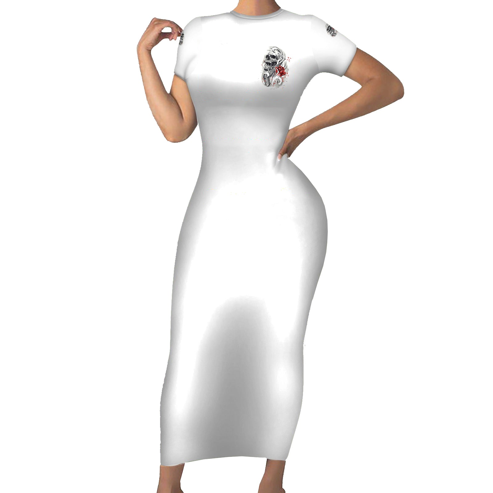 assuming-i-was-like-most-girls-skull-short-sleeve-bodycon-dress