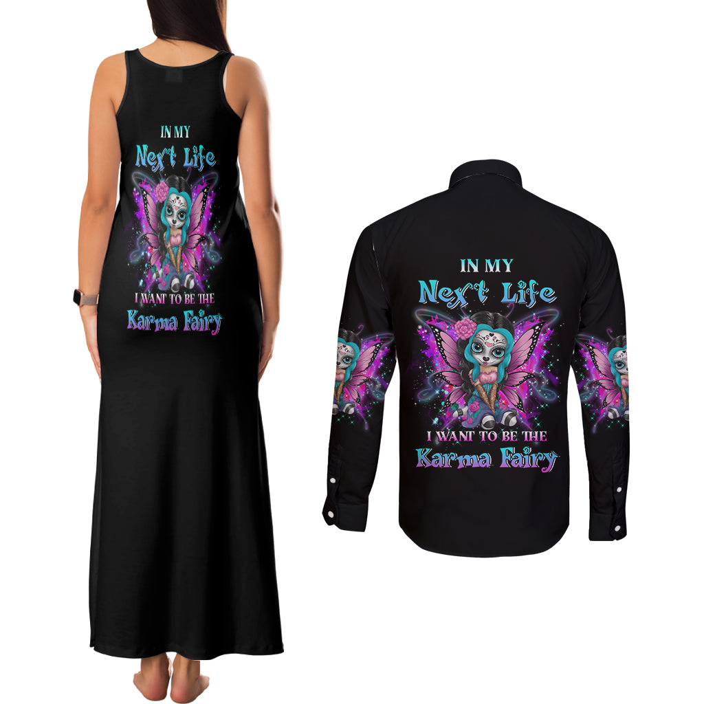 karma-fairy-sugar-skull-couples-matching-tank-maxi-dress-and-long-sleeve-button-shirt