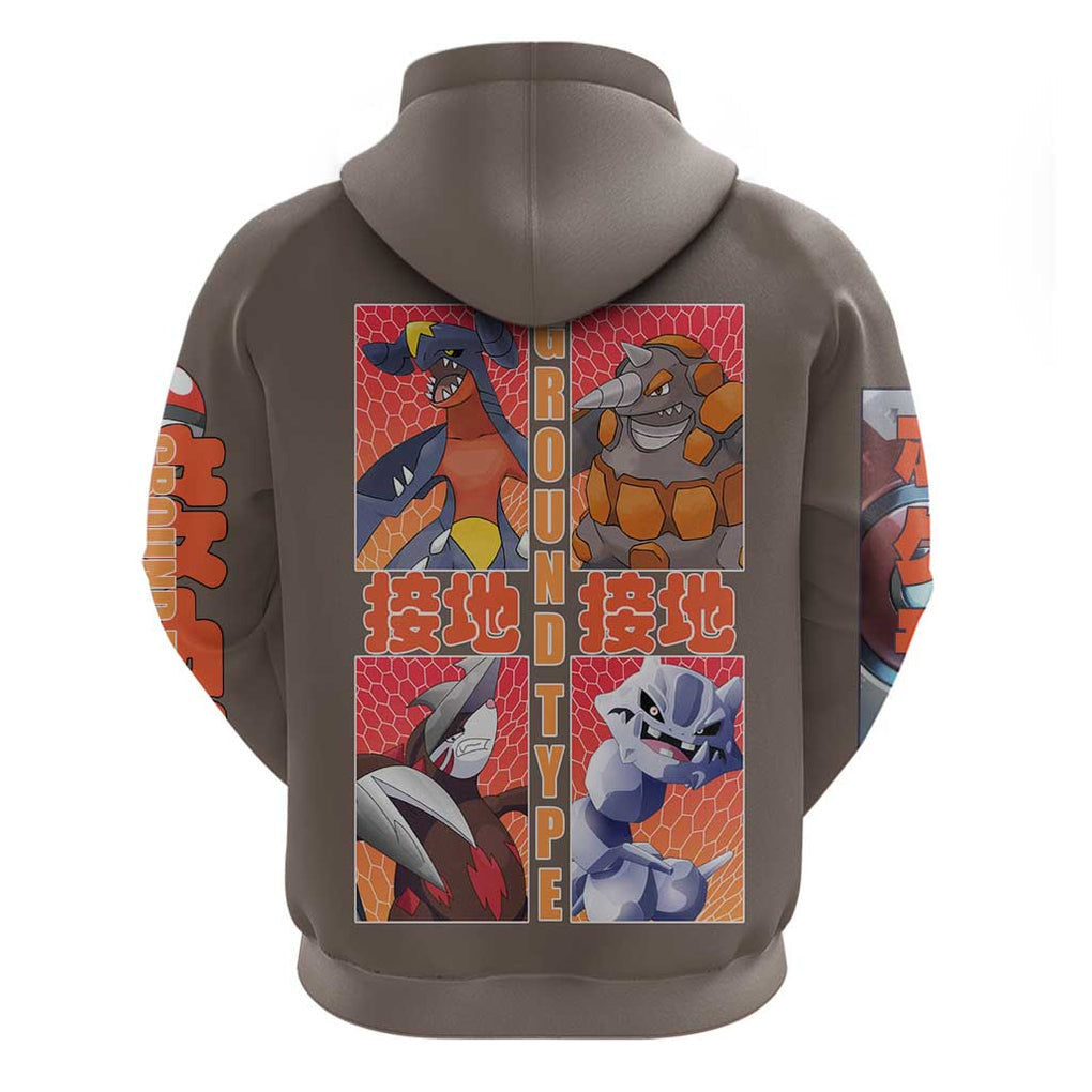 Ground Type Poke Hoodie Japan Anime Style