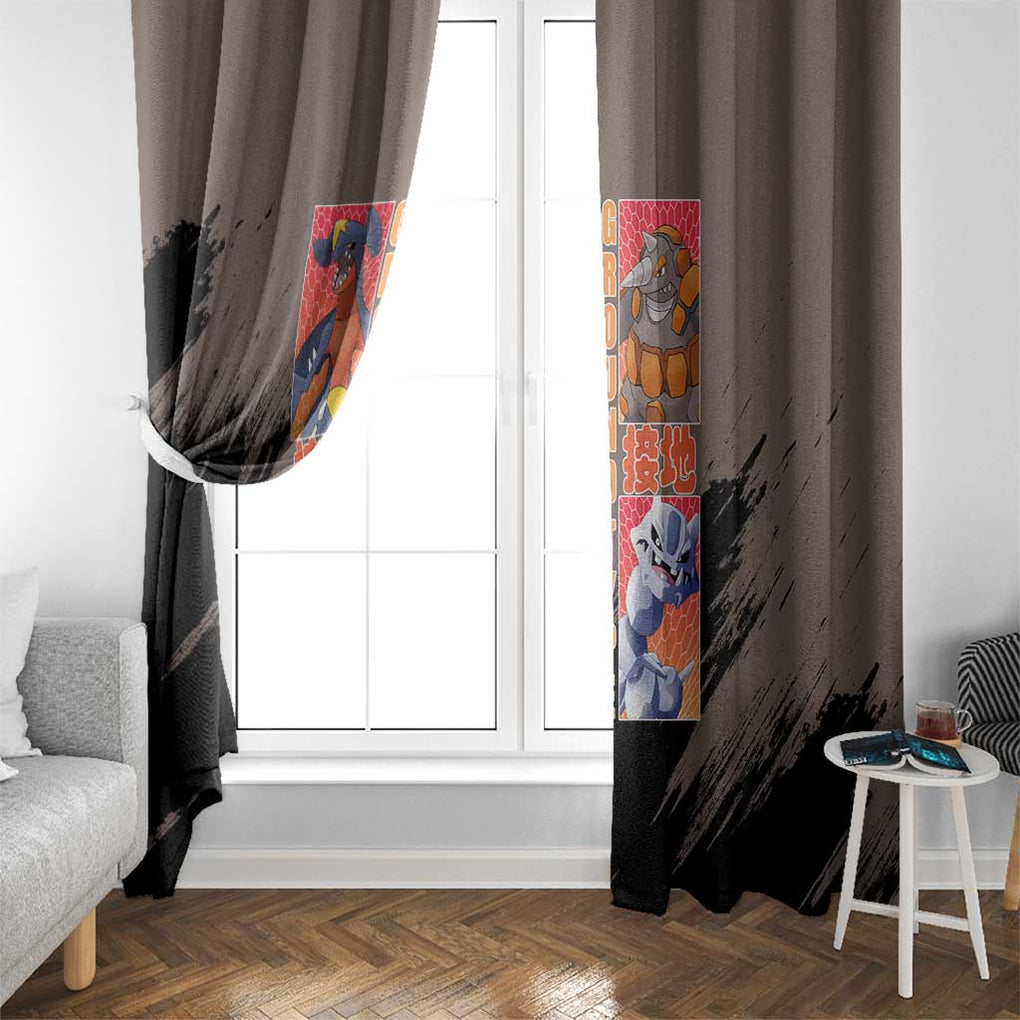 Ground Type Poke Window Curtain Japan Anime Style
