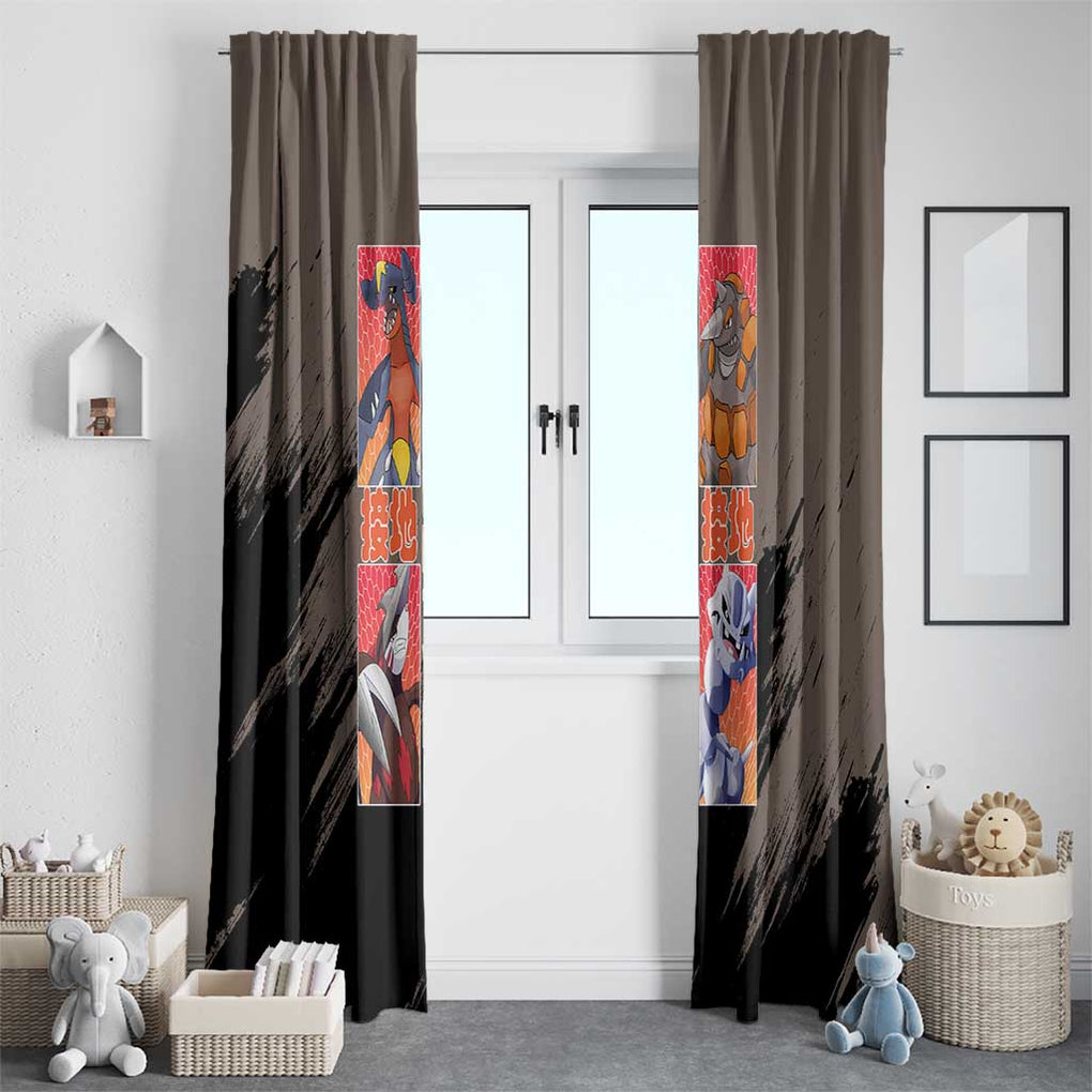 Ground Type Poke Window Curtain Japan Anime Style