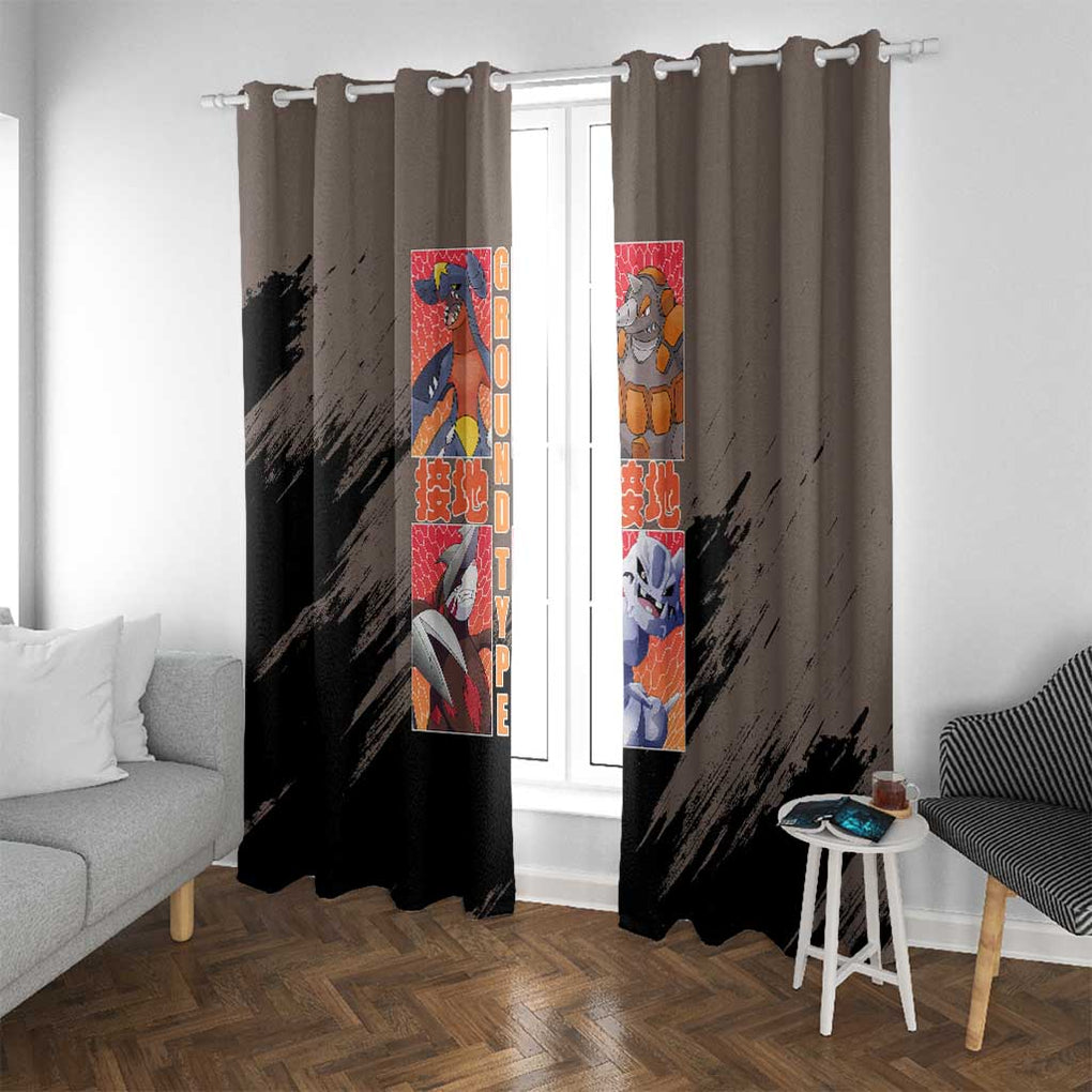 Ground Type Poke Window Curtain Japan Anime Style