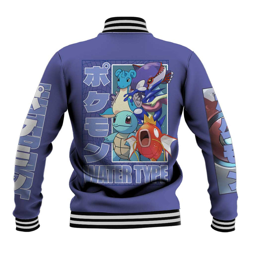 Water Type Poke Baseball Jacket Japan Anime Style