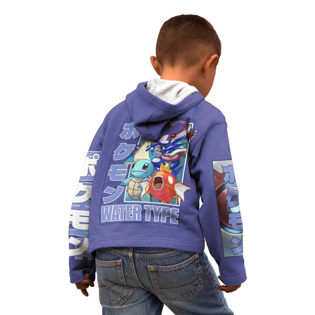 Water Type Poke Kid Hoodie Japan Anime Style