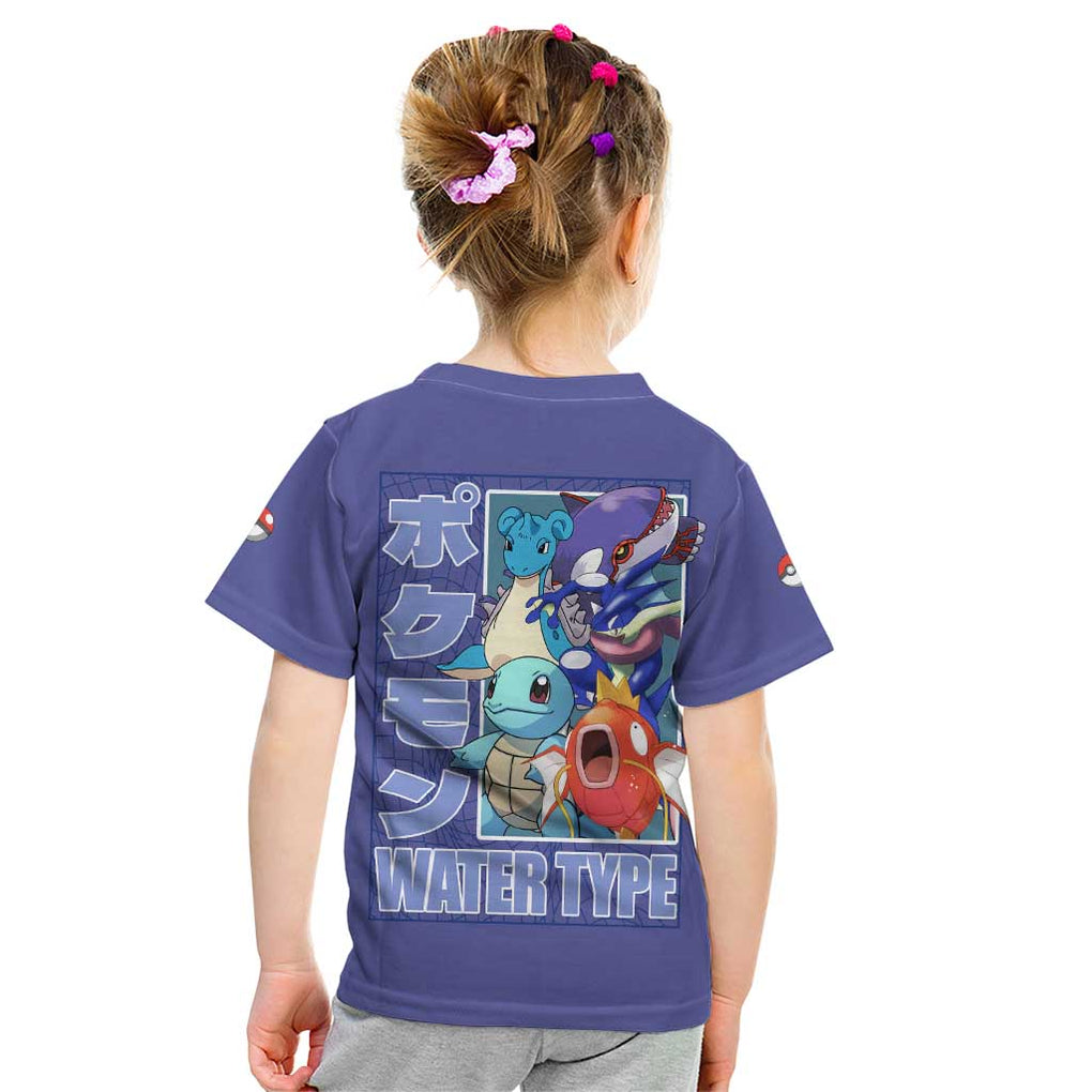 Water Type Poke Kid T Shirt Japan Anime Style