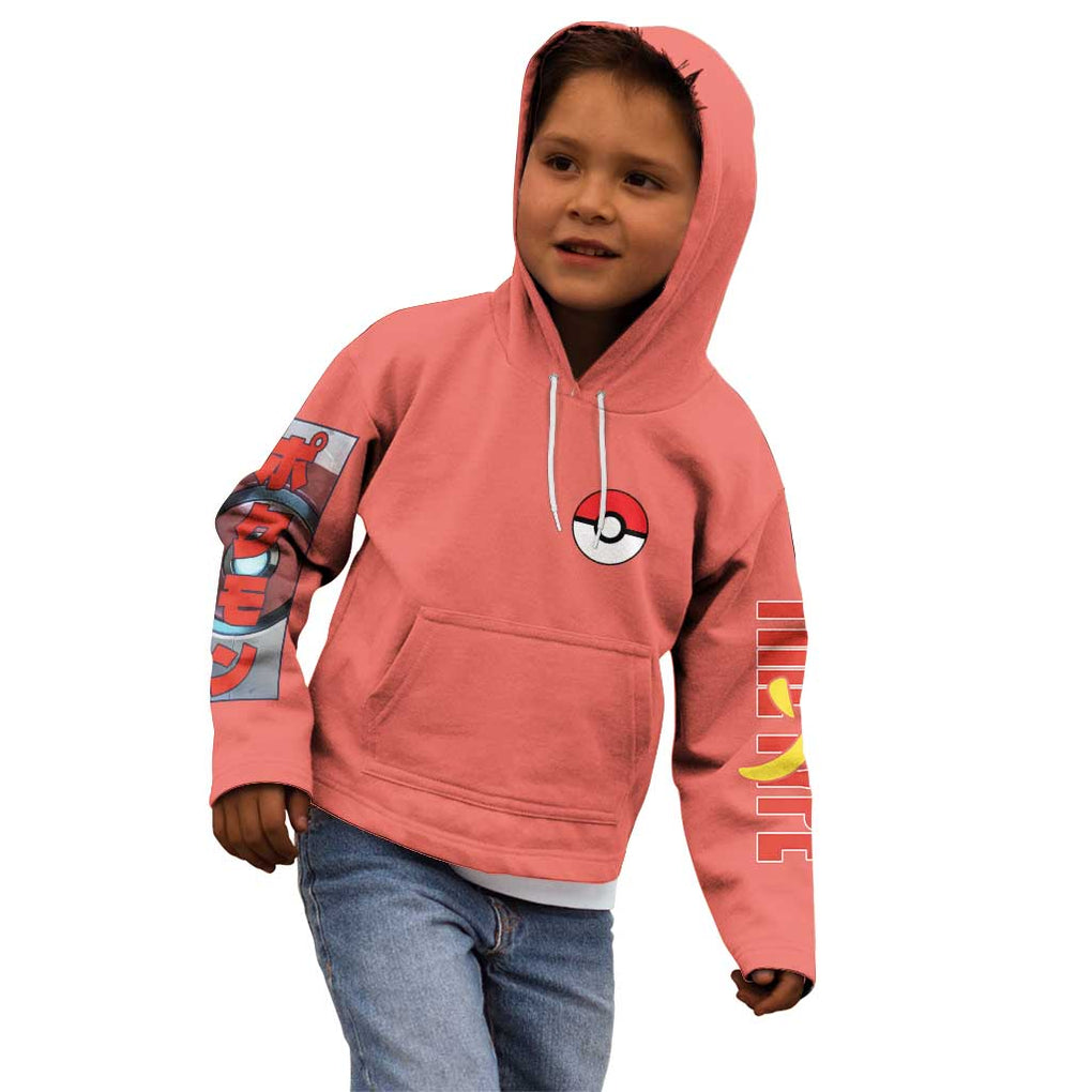 Fire Type Poke Kid Hoodie Japan Anime Style
