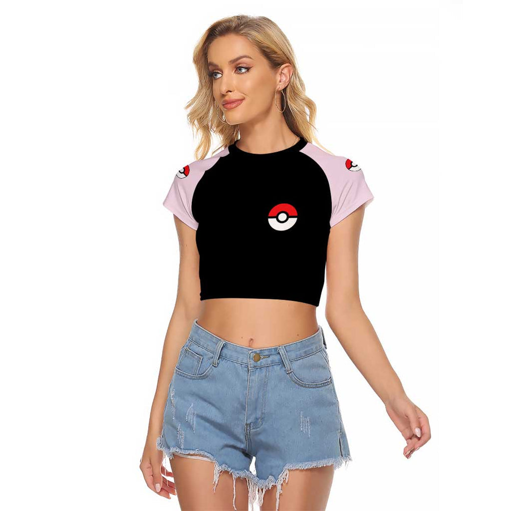 Kyurem Poke Raglan Cropped T Shirt Japan Anime Style