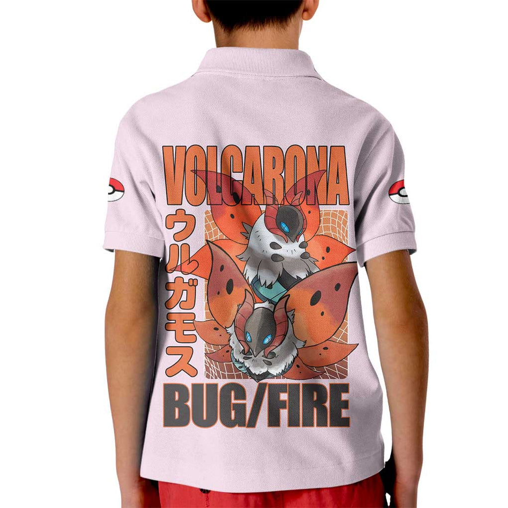 Volcarona Poke Kid Polo Shirt Japan Anime Style