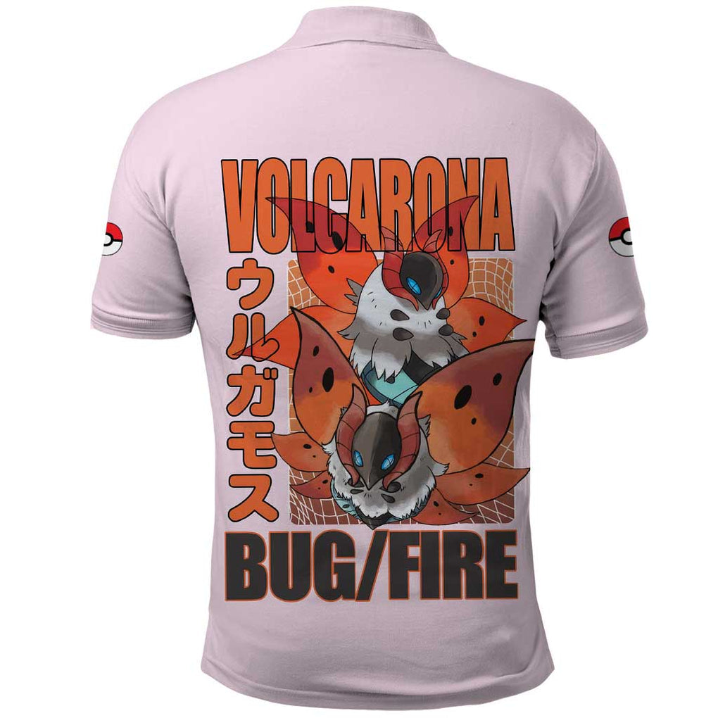 Volcarona Poke Polo Shirt Japan Anime Style