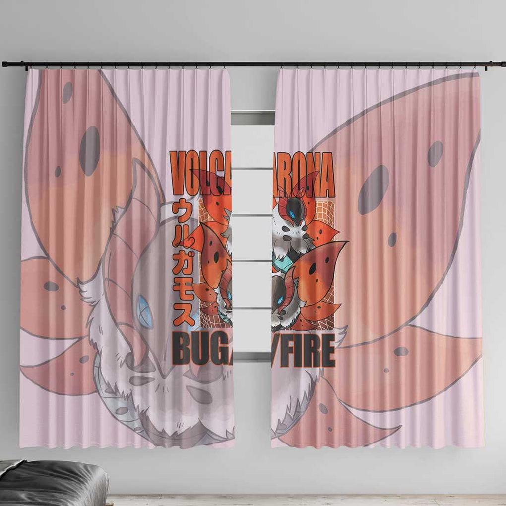 Volcarona Poke Window Curtain Japan Anime Style