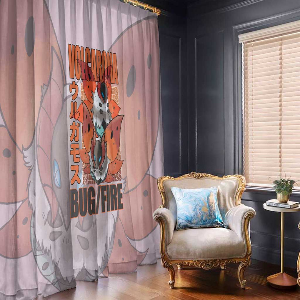 Volcarona Poke Window Curtain Japan Anime Style