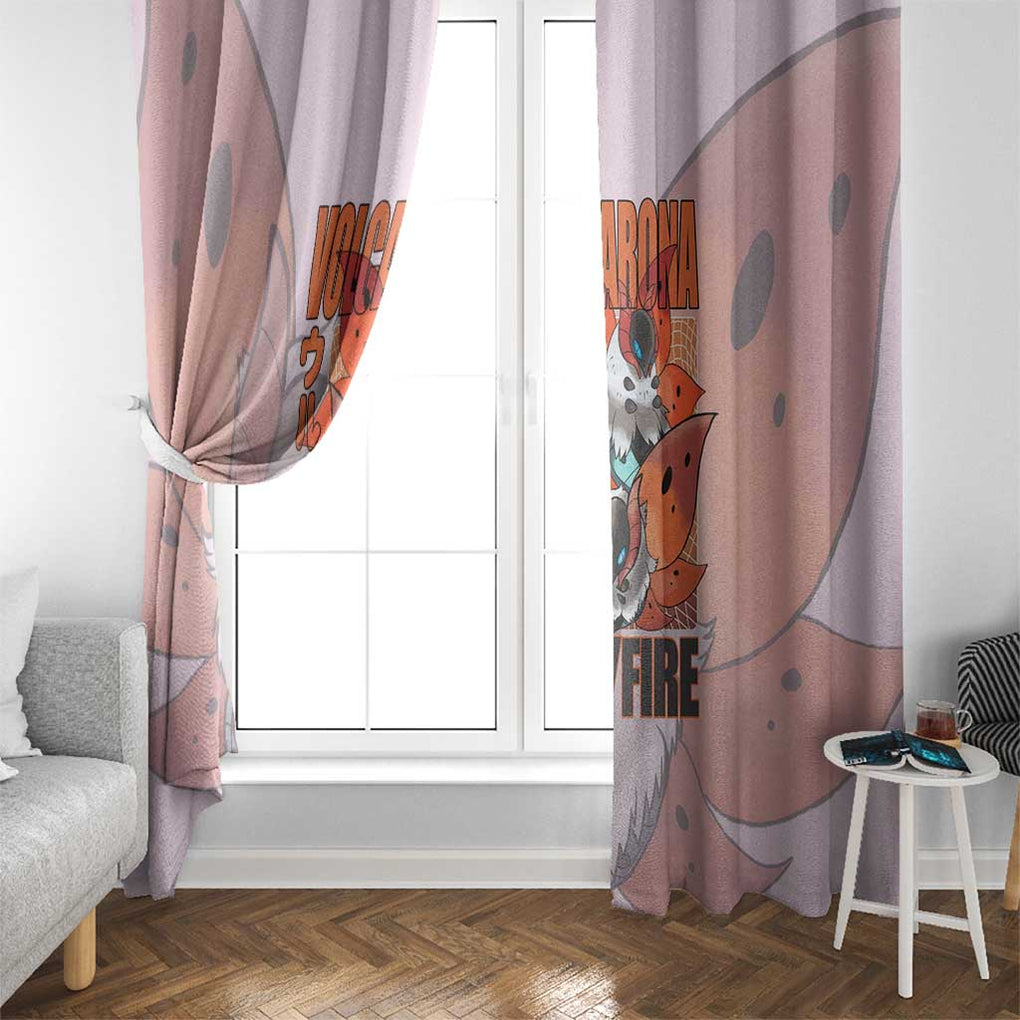 Volcarona Poke Window Curtain Japan Anime Style