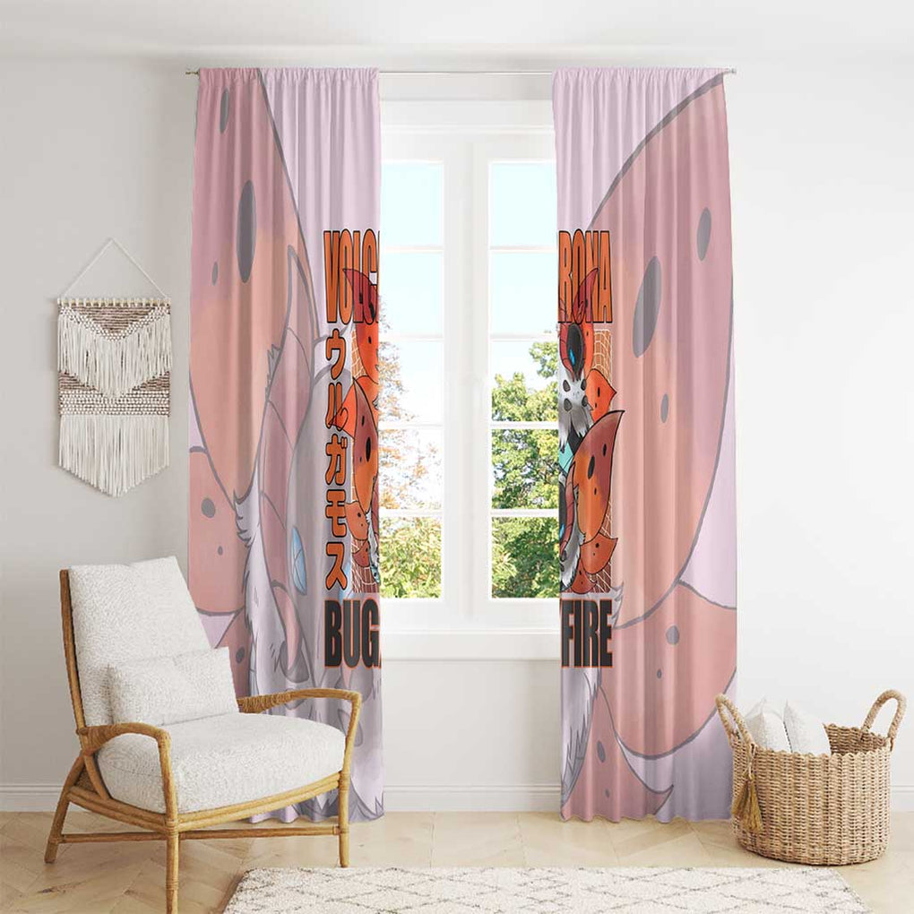 Volcarona Poke Window Curtain Japan Anime Style