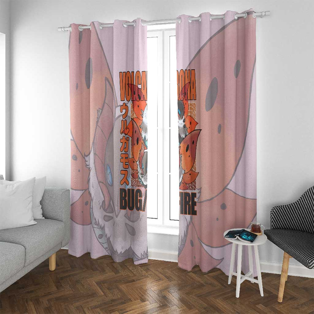 Volcarona Poke Window Curtain Japan Anime Style