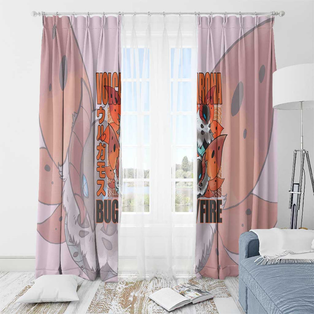 Volcarona Poke Window Curtain Japan Anime Style