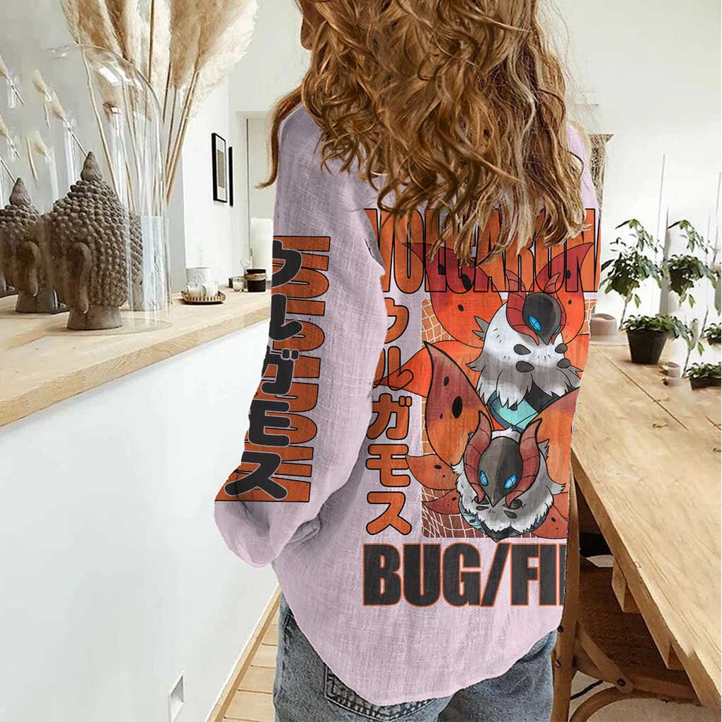 Volcarona Poke Women Casual Shirt Japan Anime Style