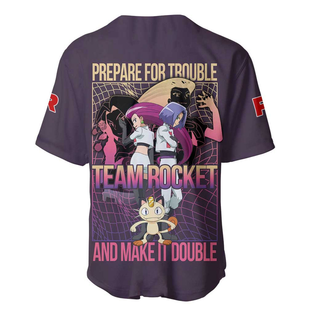 Team Rocket Poke Baseball Jersey Japan Anime Style