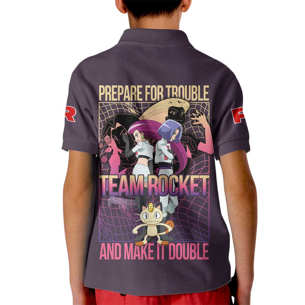 Team Rocket Poke Kid Polo Shirt Japan Anime Style