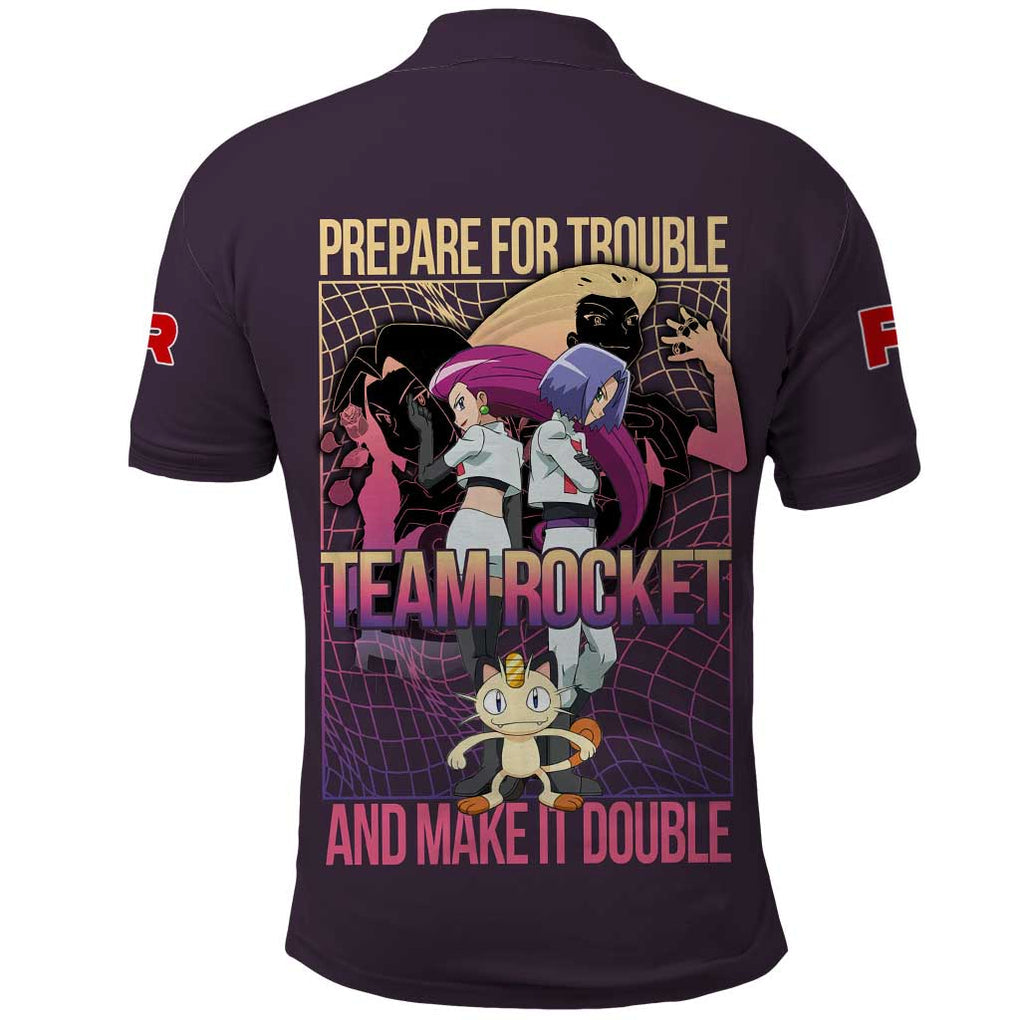 Team Rocket Poke Polo Shirt Japan Anime Style