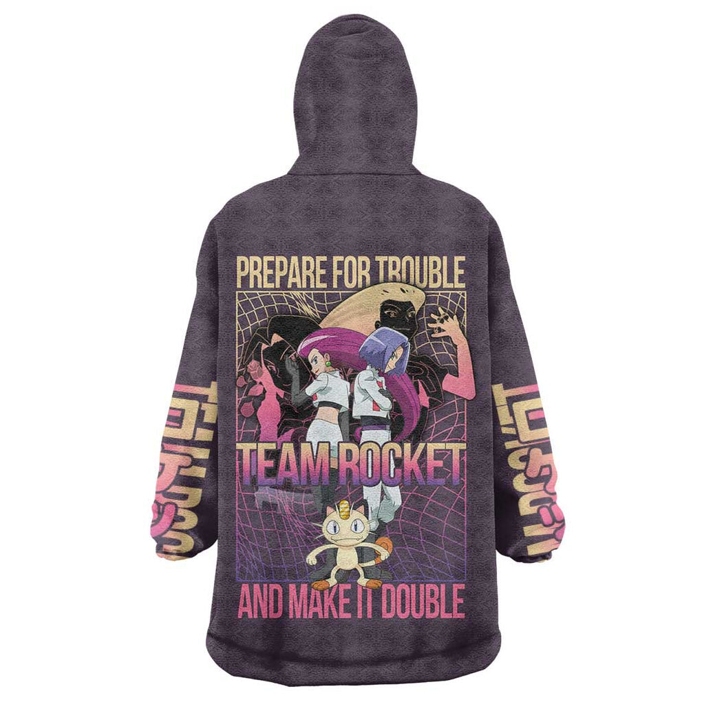 Team Rocket Poke Wearable Blanket Hoodie Japan Anime Style
