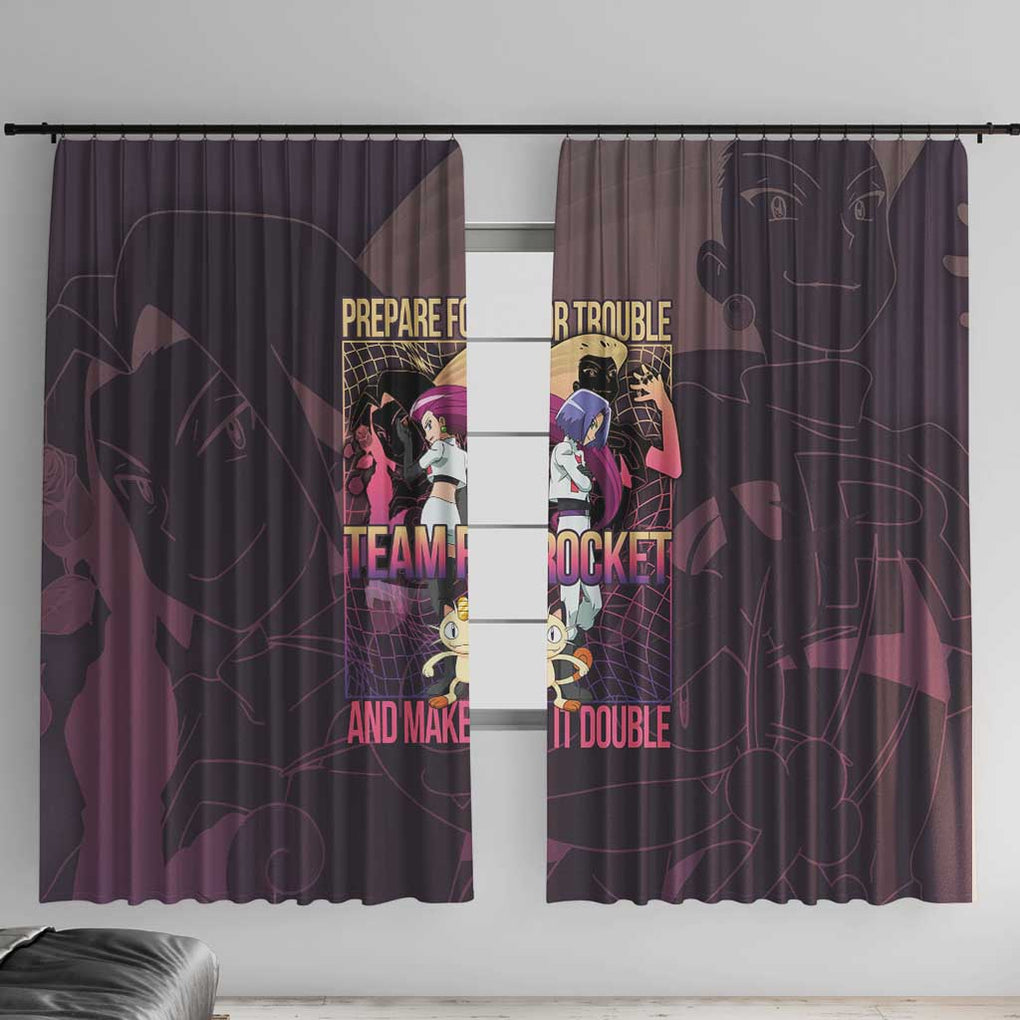 Team Rocket Poke Window Curtain Japan Anime Style
