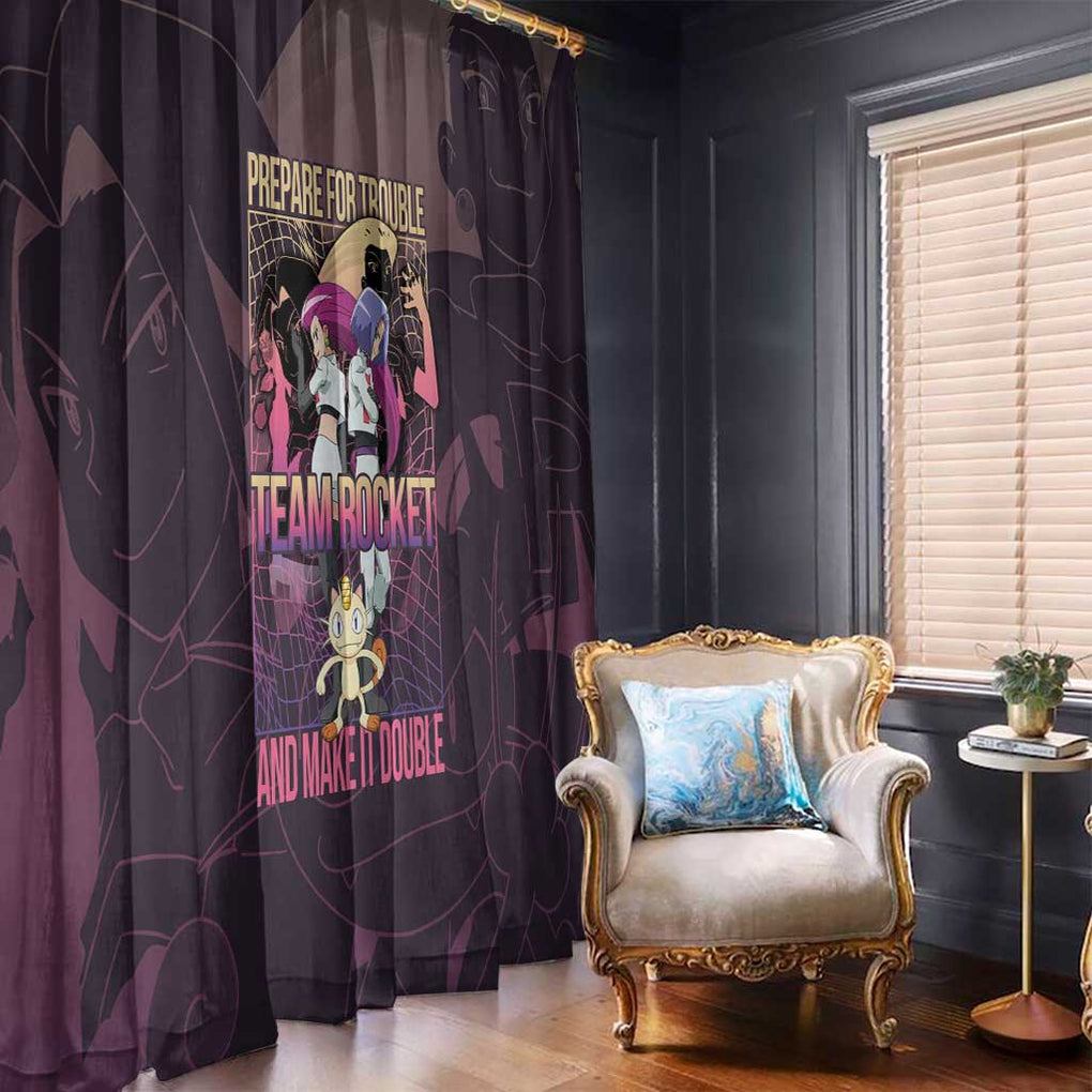 Team Rocket Poke Window Curtain Japan Anime Style