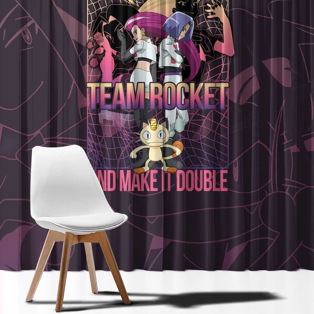 Team Rocket Poke Window Curtain Japan Anime Style
