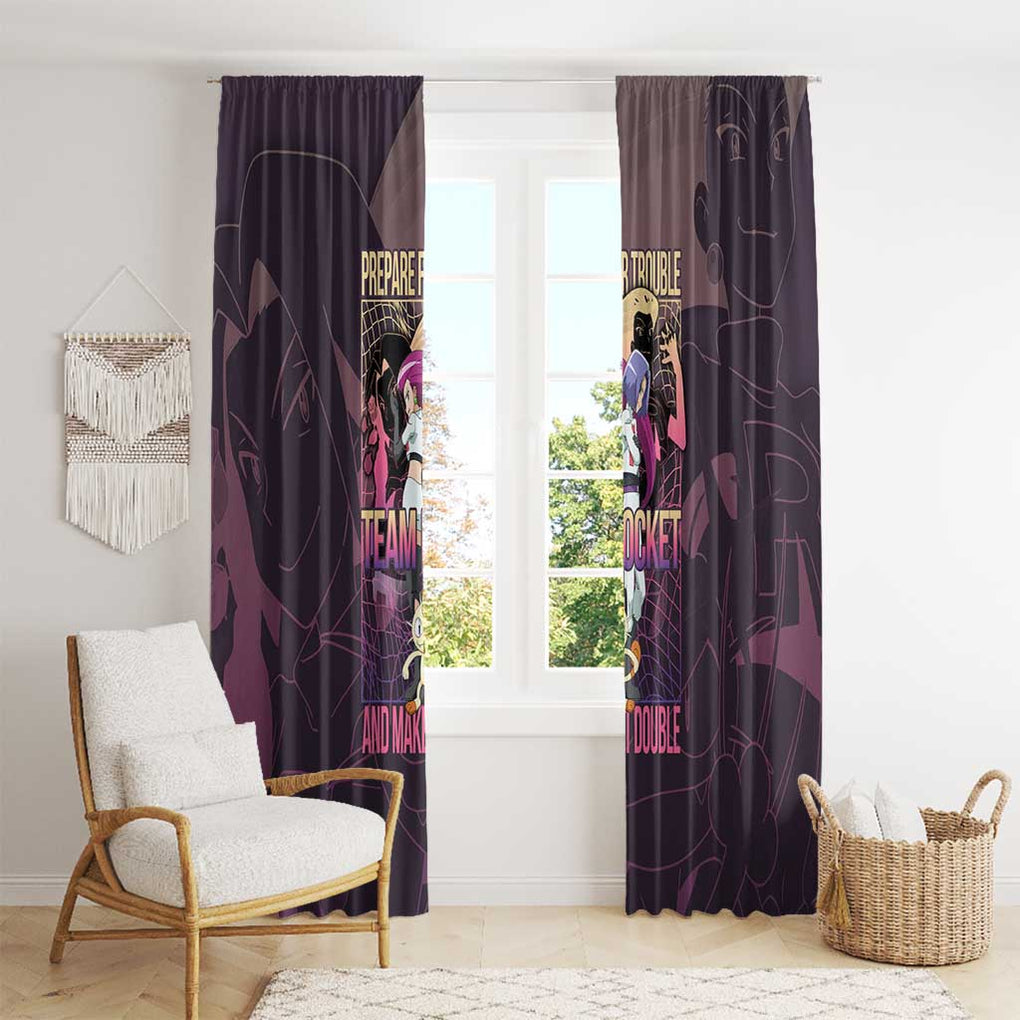 Team Rocket Poke Window Curtain Japan Anime Style