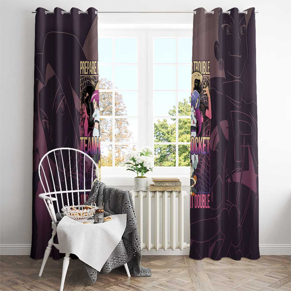 Team Rocket Poke Window Curtain Japan Anime Style