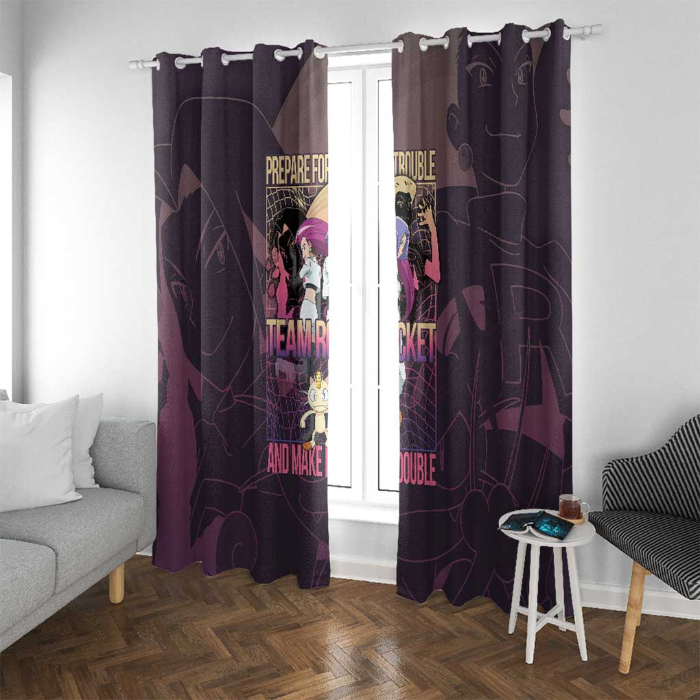 Team Rocket Poke Window Curtain Japan Anime Style