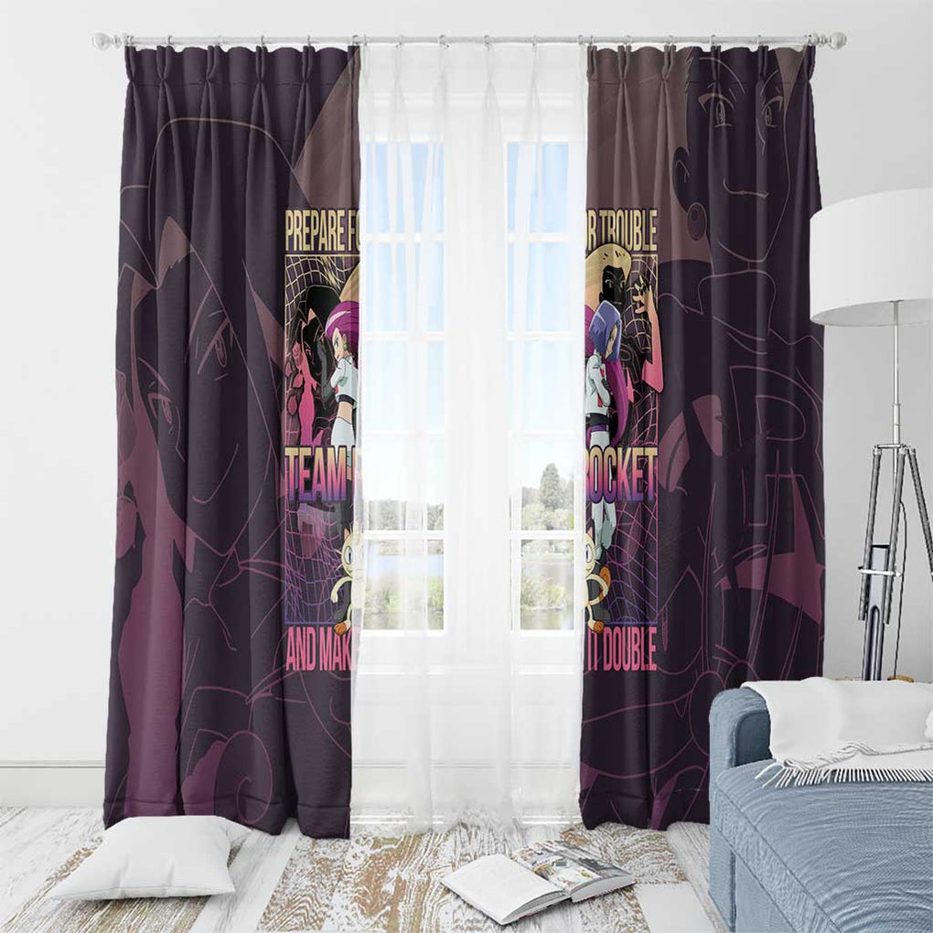 Team Rocket Poke Window Curtain Japan Anime Style