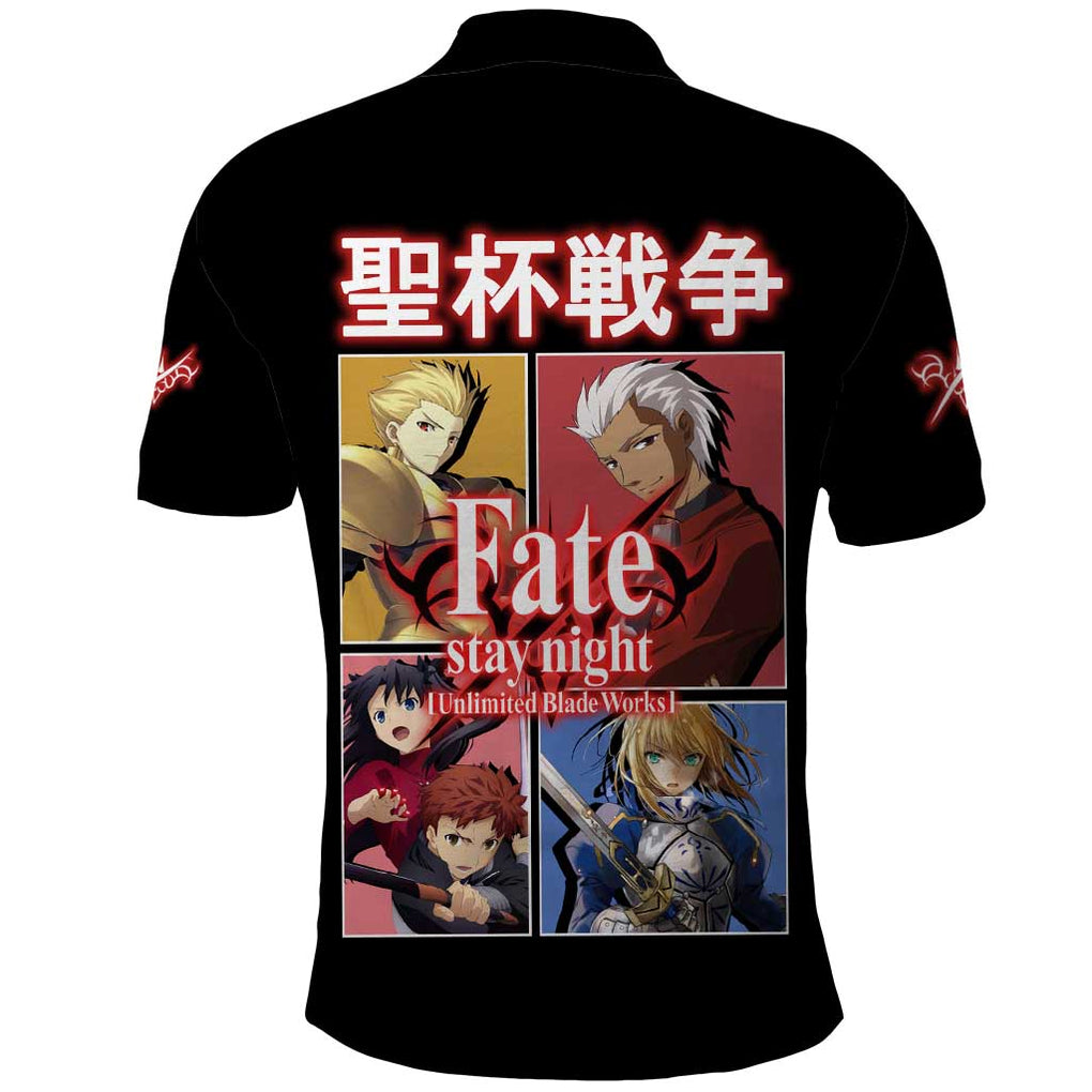 Fate Stay Night Unlimited Blade Works Polo Shirt Japan Anime Style