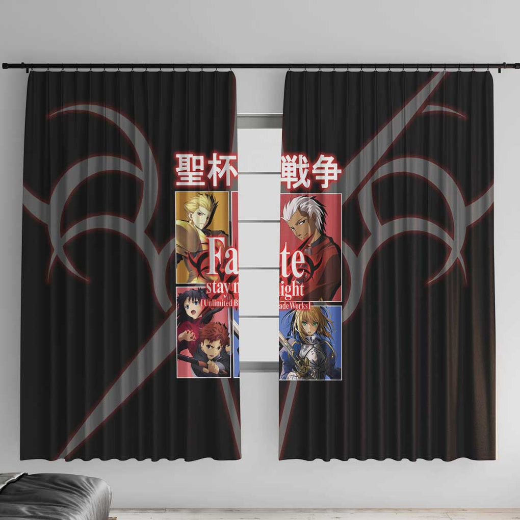 Fate Stay Night Unlimited Blade Works Window Curtain Japan Anime Style