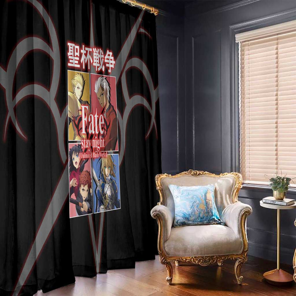Fate Stay Night Unlimited Blade Works Window Curtain Japan Anime Style