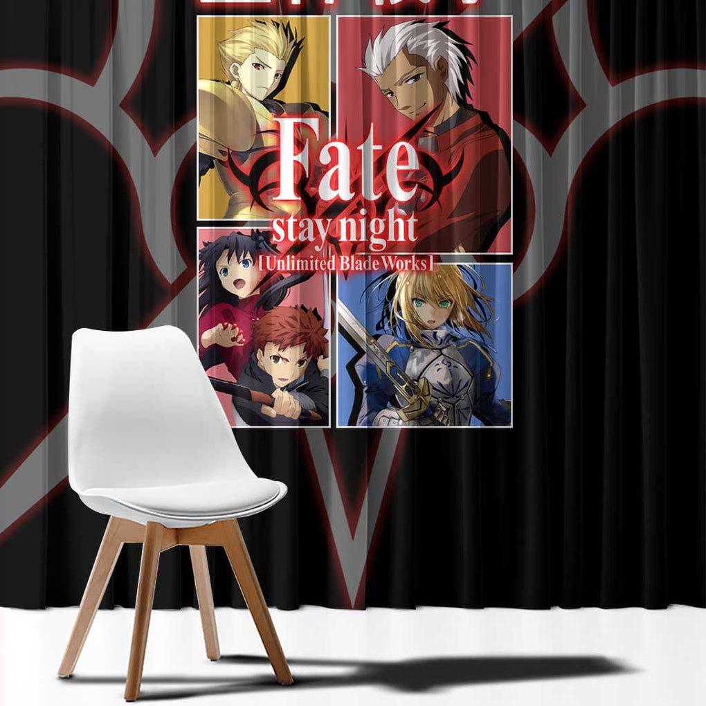 Fate Stay Night Unlimited Blade Works Window Curtain Japan Anime Style