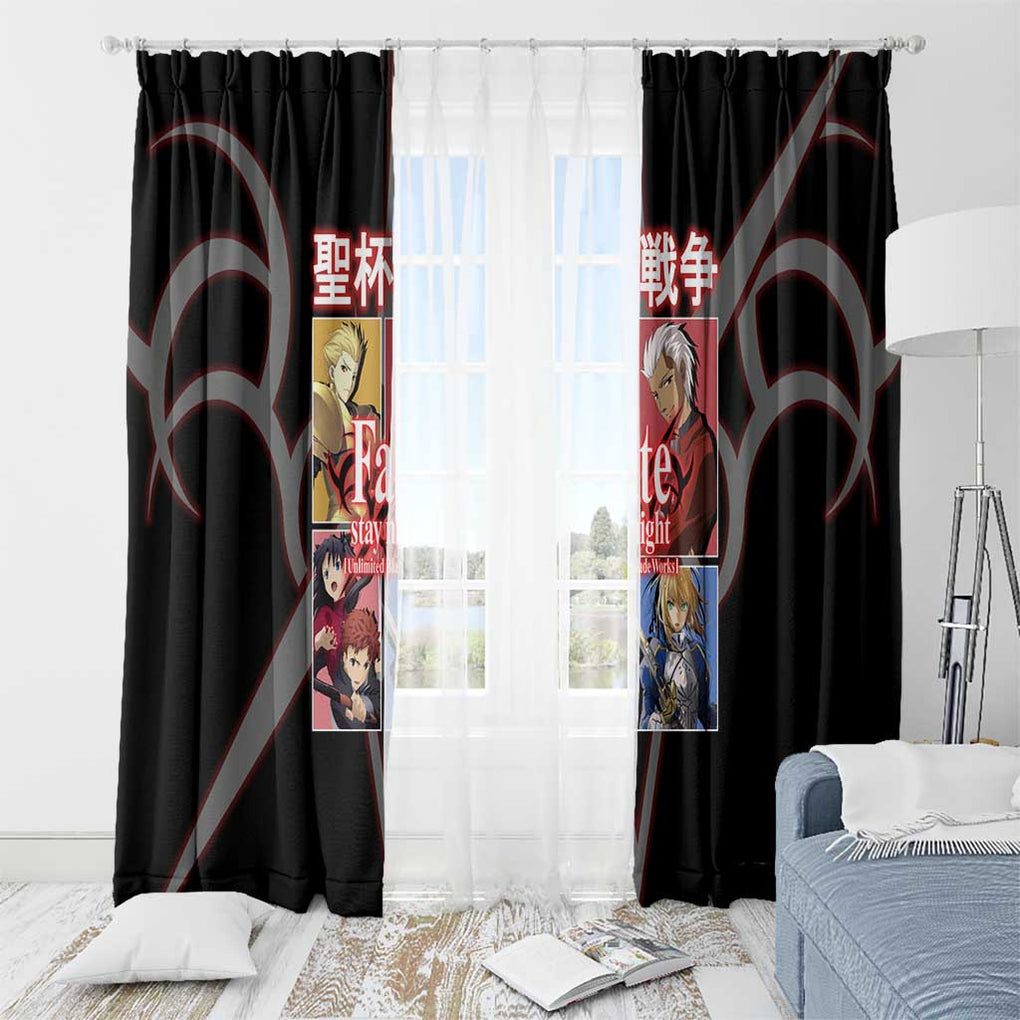 Fate Stay Night Unlimited Blade Works Window Curtain Japan Anime Style