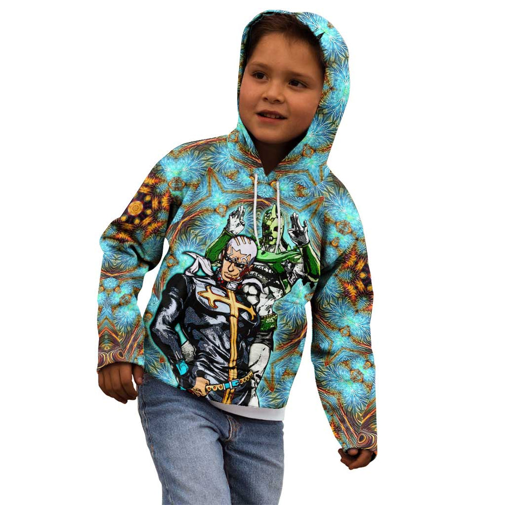 Trippy Enrico Pucci C-Moon Jojo’s Bizarre Adventure Kid Hoodie Trippy Style