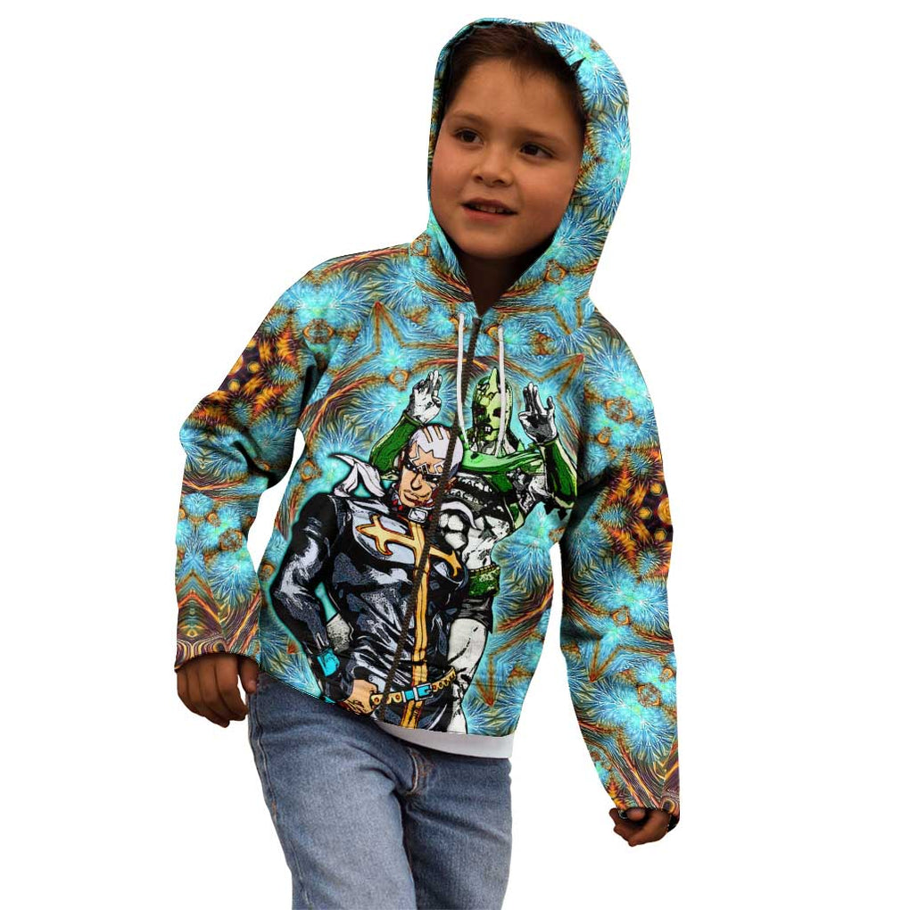 Trippy Enrico Pucci C-Moon Jojo’s Bizarre Adventure Kid Hoodie Trippy Style