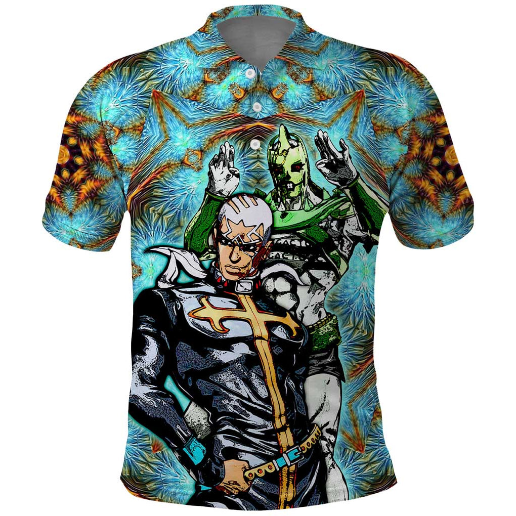 Trippy Enrico Pucci C-Moon Jojo’s Bizarre Adventure Polo Shirt Trippy Style