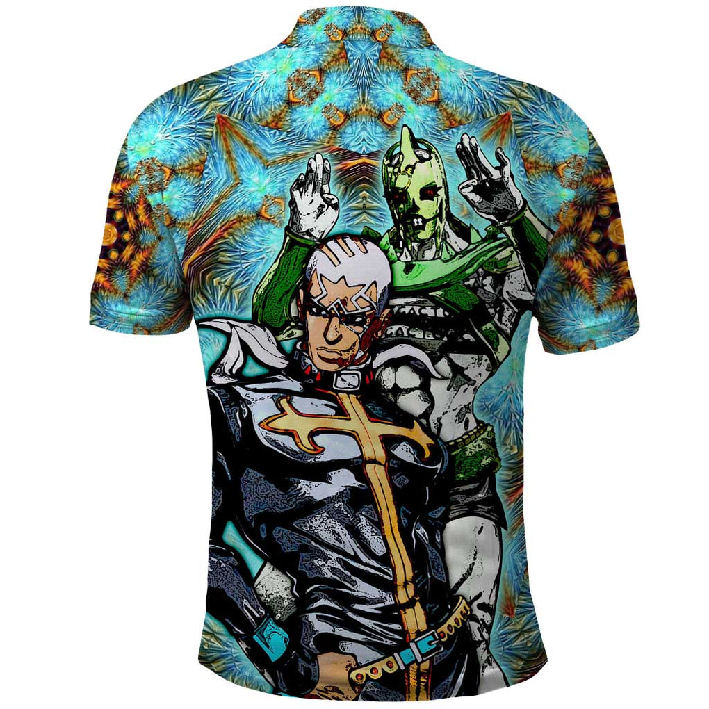Trippy Enrico Pucci C-Moon Jojo’s Bizarre Adventure Polo Shirt Trippy Style