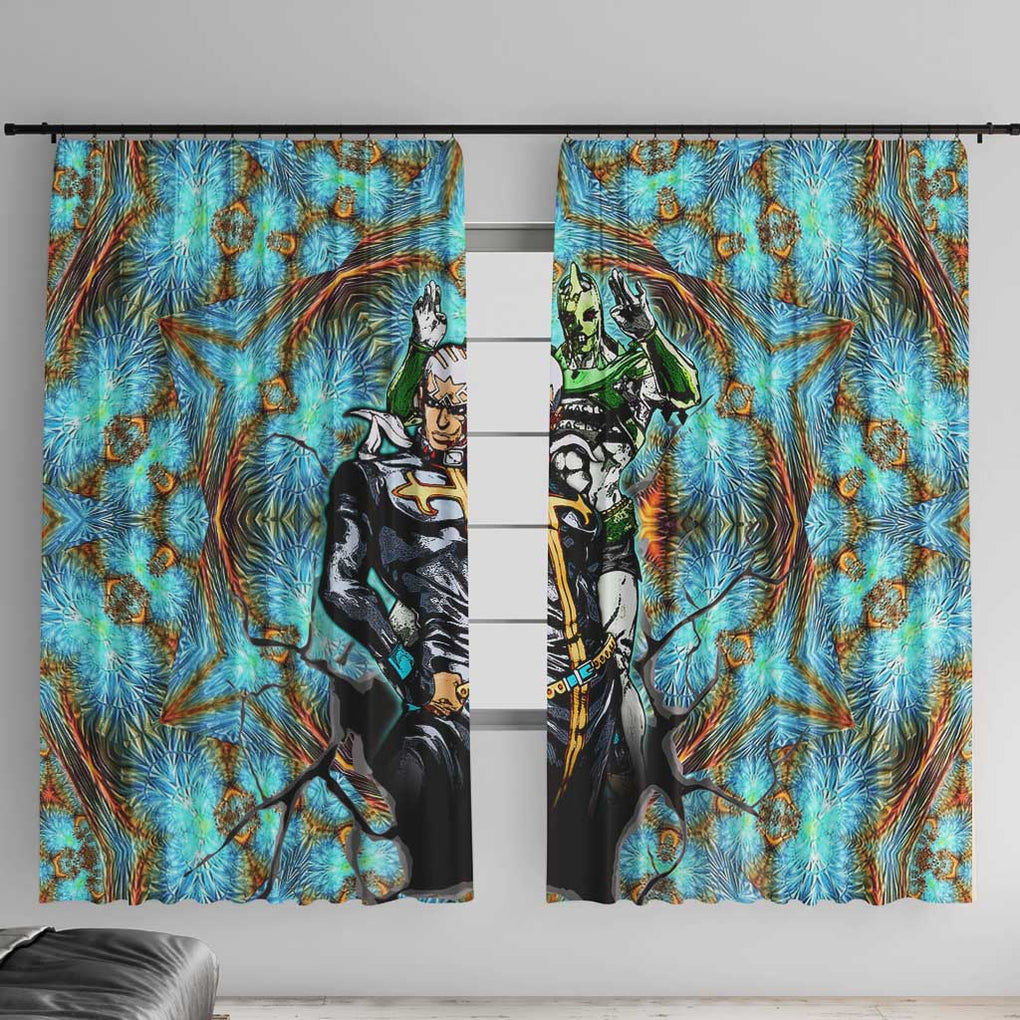 Trippy Enrico Pucci C-Moon Jojo’s Bizarre Adventure Window Curtain Trippy Style