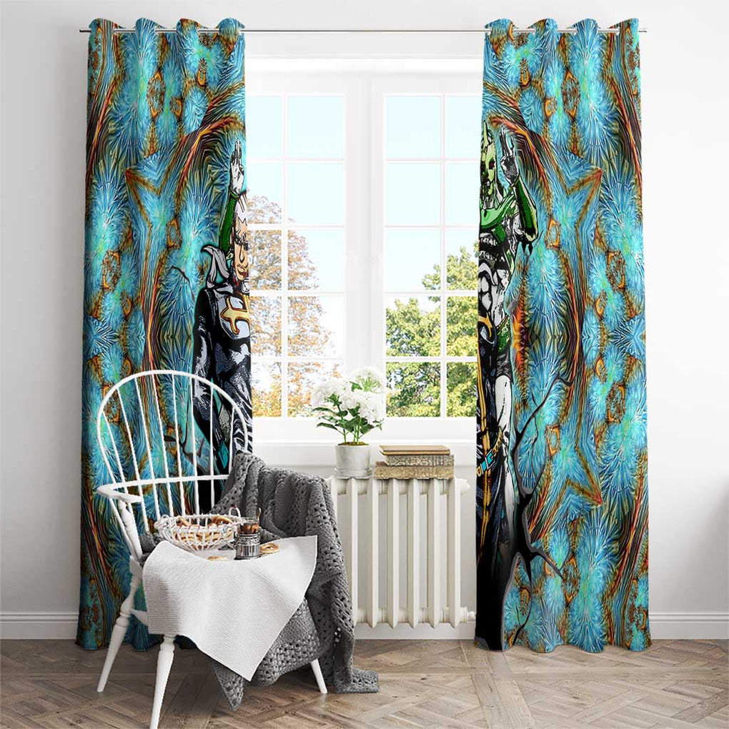 Trippy Enrico Pucci C-Moon Jojo’s Bizarre Adventure Window Curtain Trippy Style
