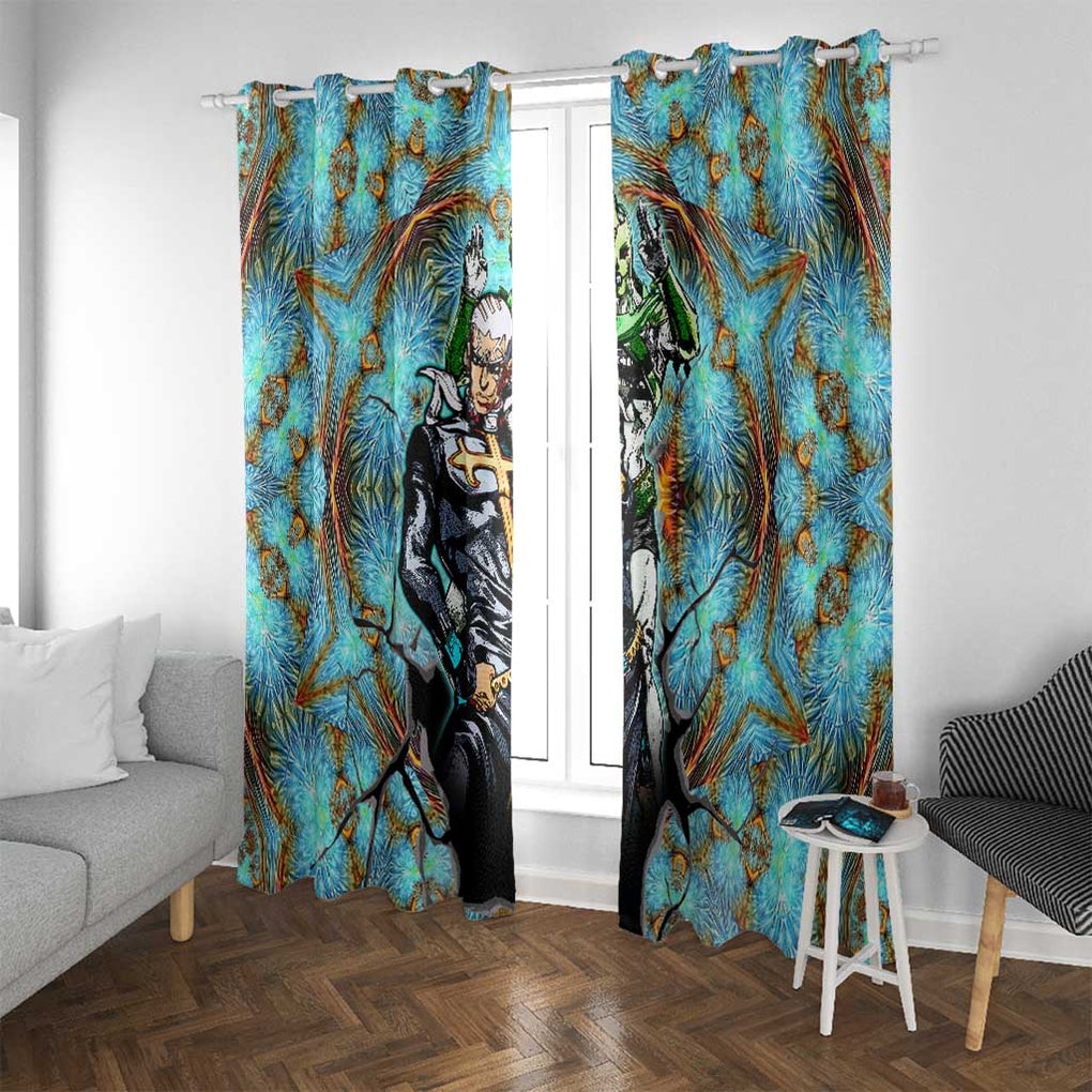 Trippy Enrico Pucci C-Moon Jojo’s Bizarre Adventure Window Curtain Trippy Style