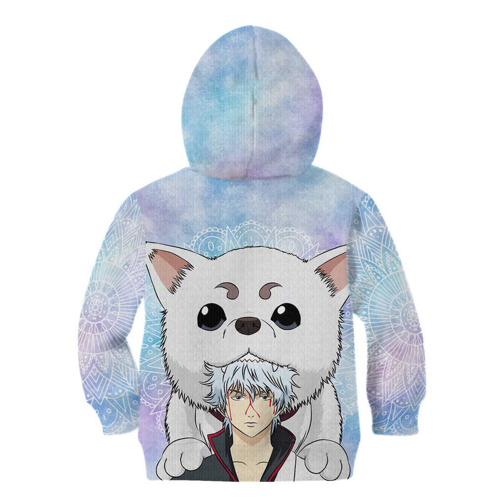 Gintoki and Sadaharu Gintama Kid Hoodie Mable Style
