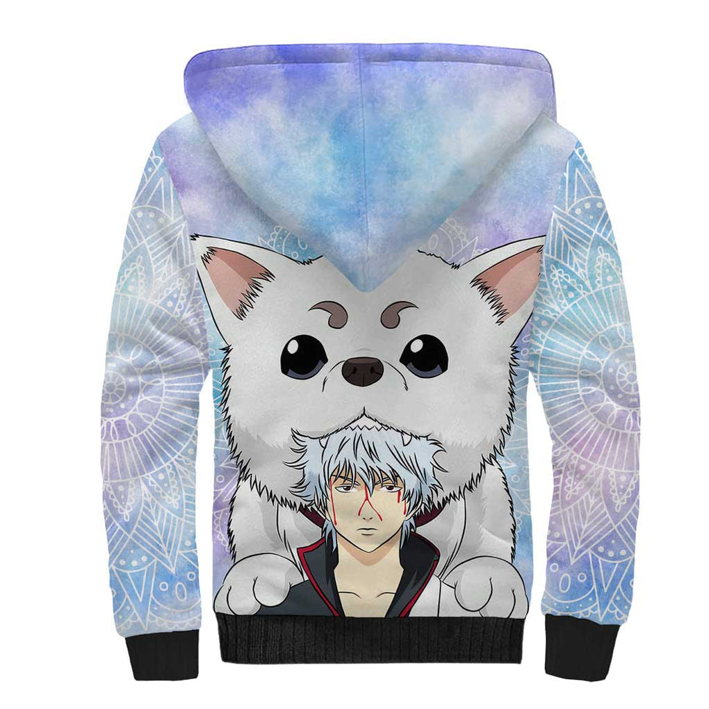 Gintoki and Sadaharu Gintama Sherpa Hoodie Mable Style