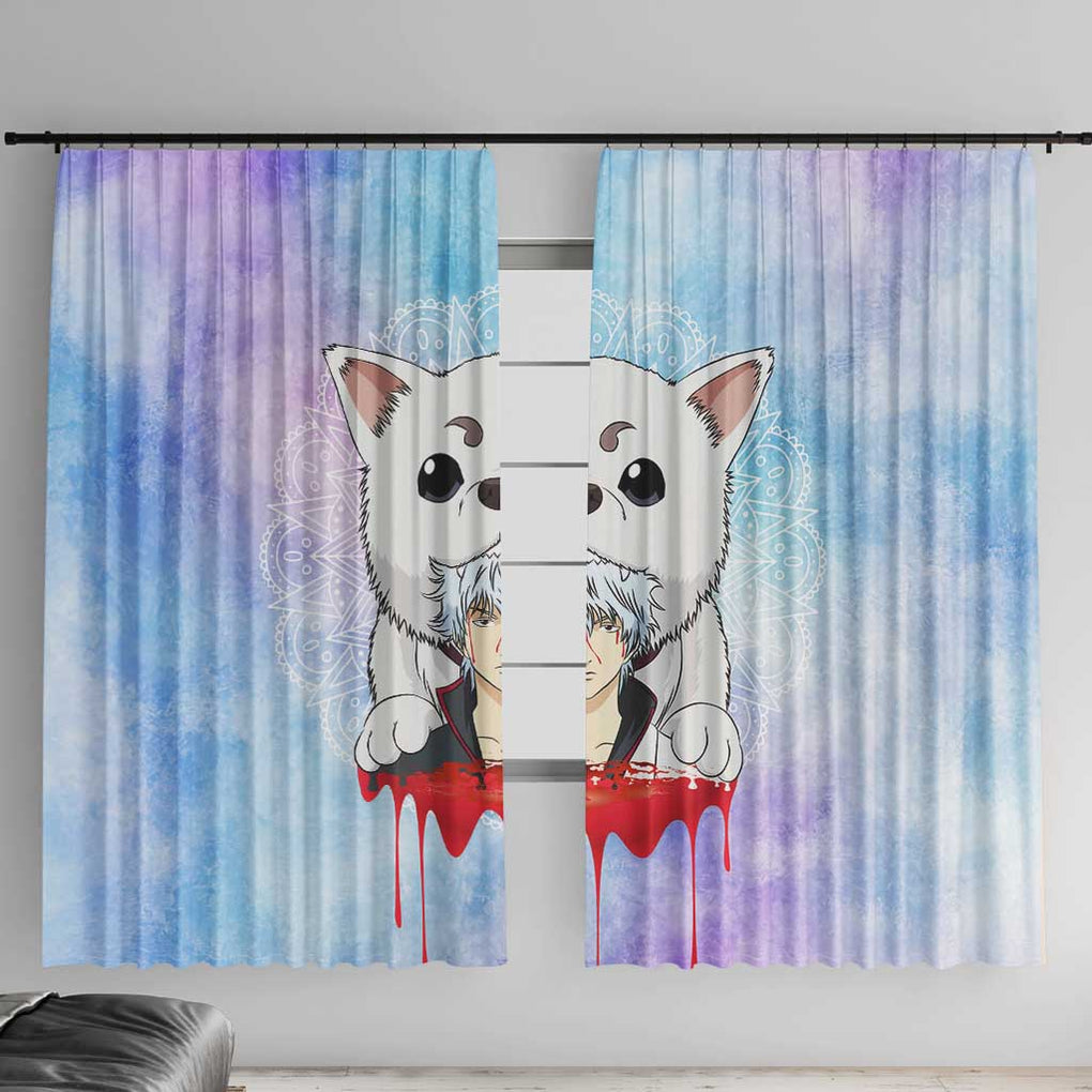 Gintoki and Sadaharu Gintama Window Curtain Mable Style