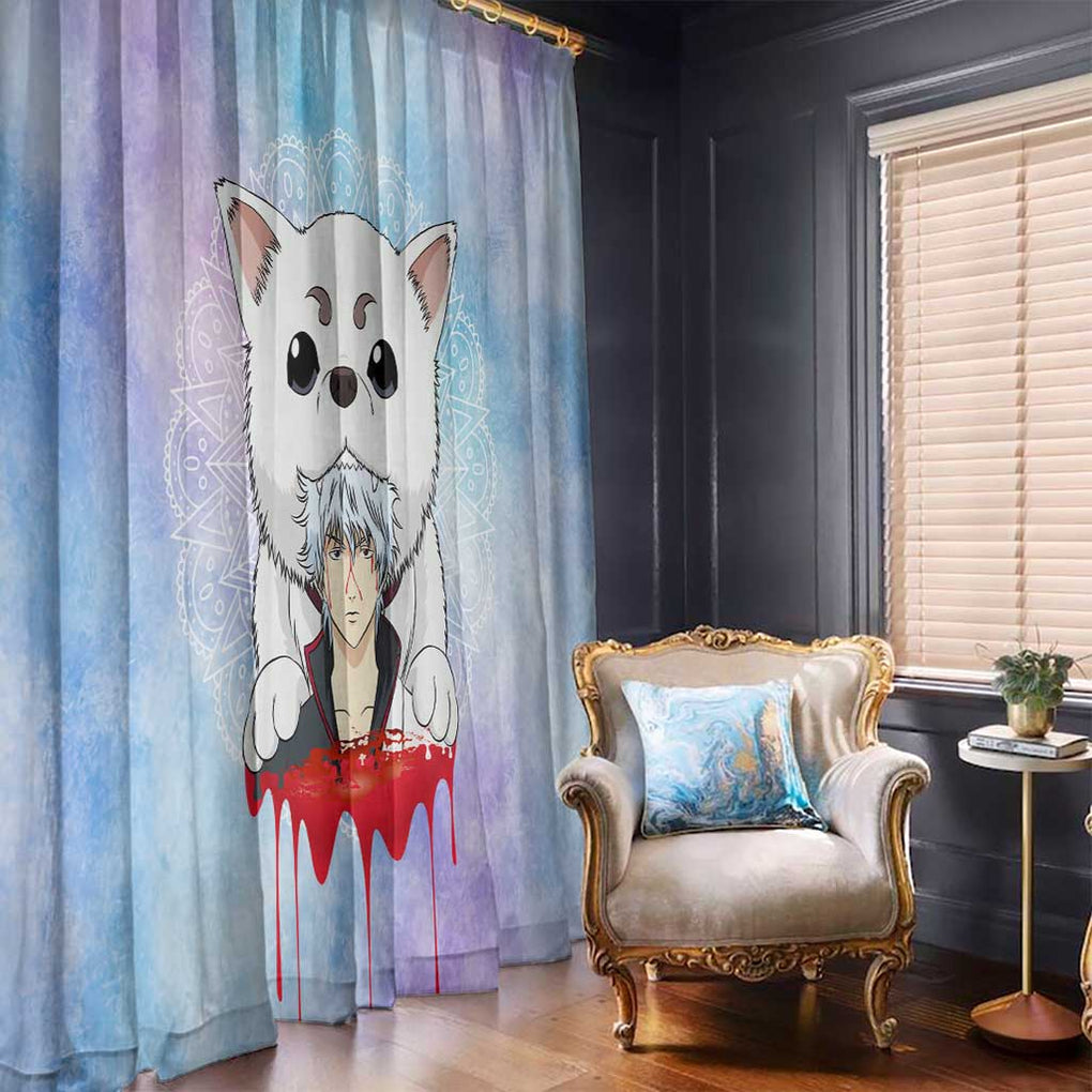 Gintoki and Sadaharu Gintama Window Curtain Mable Style