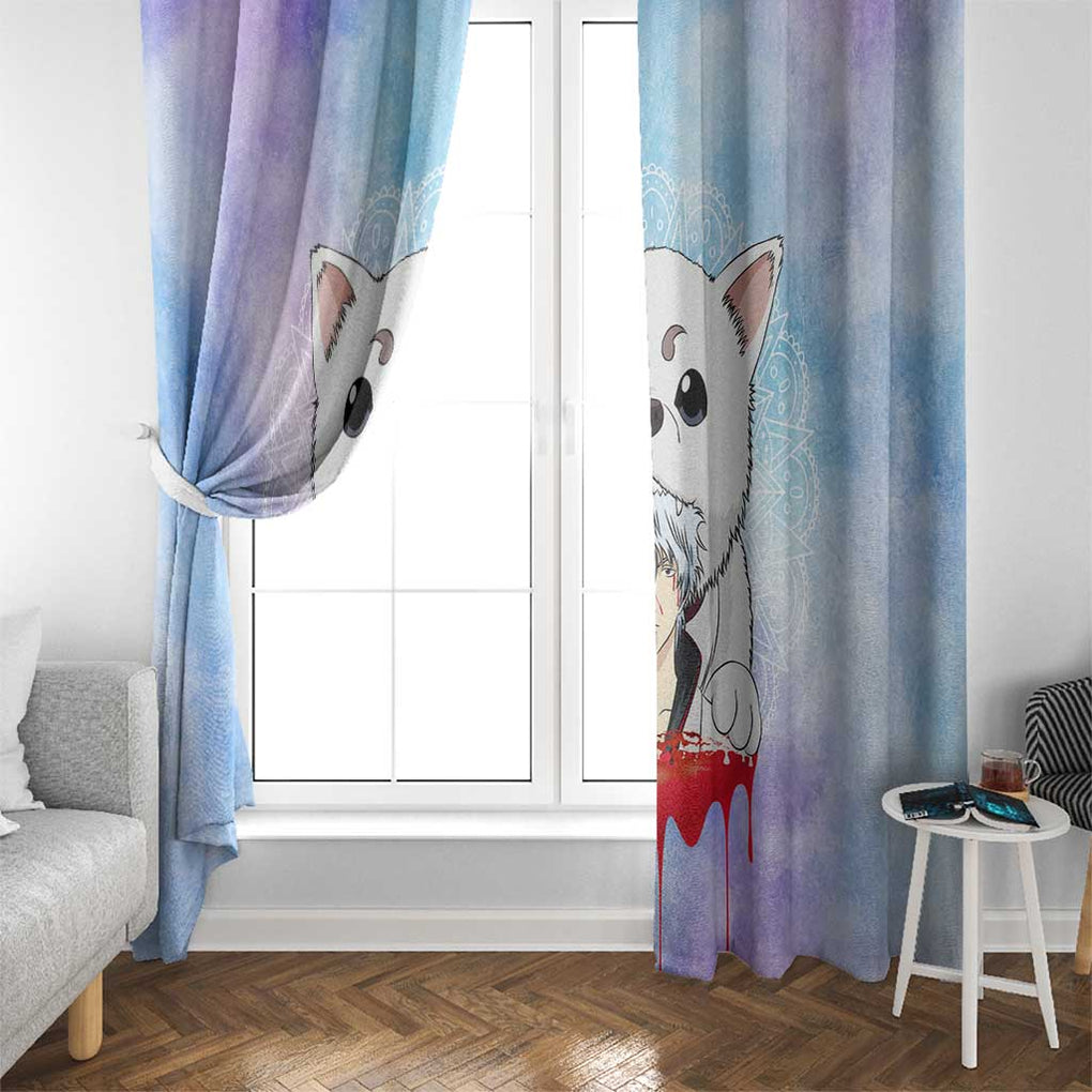 Gintoki and Sadaharu Gintama Window Curtain Mable Style