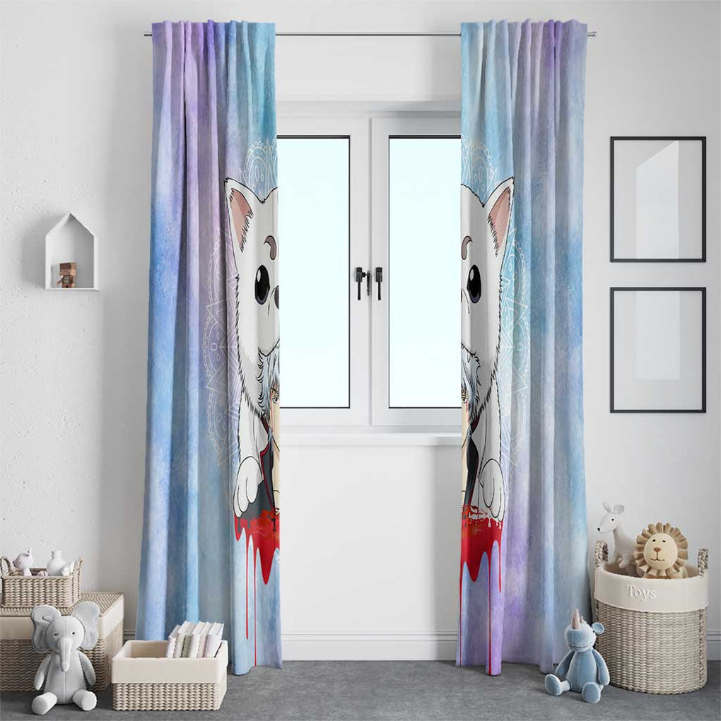 Gintoki and Sadaharu Gintama Window Curtain Mable Style